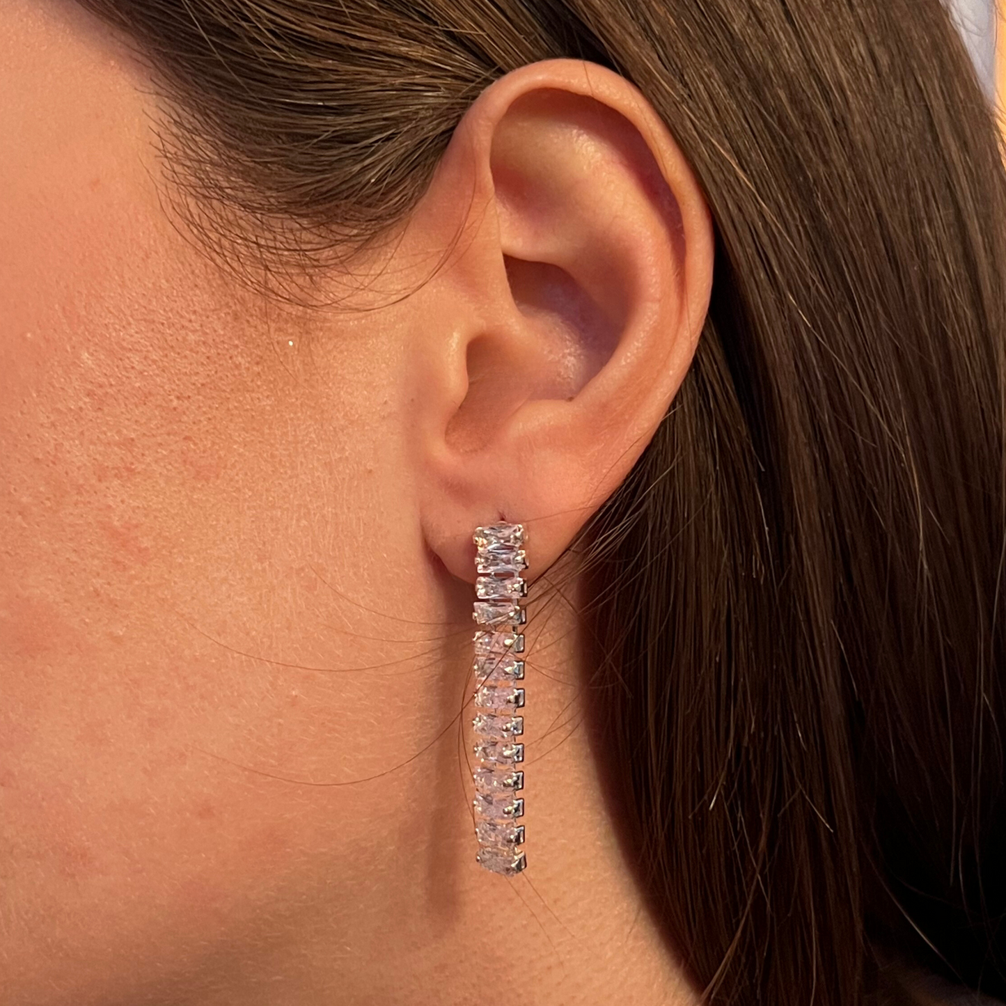 ORECCHINO PENDENTE STRASS