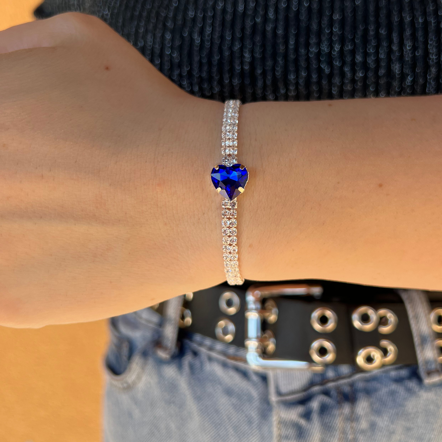 BRACCIALE HEART BLU