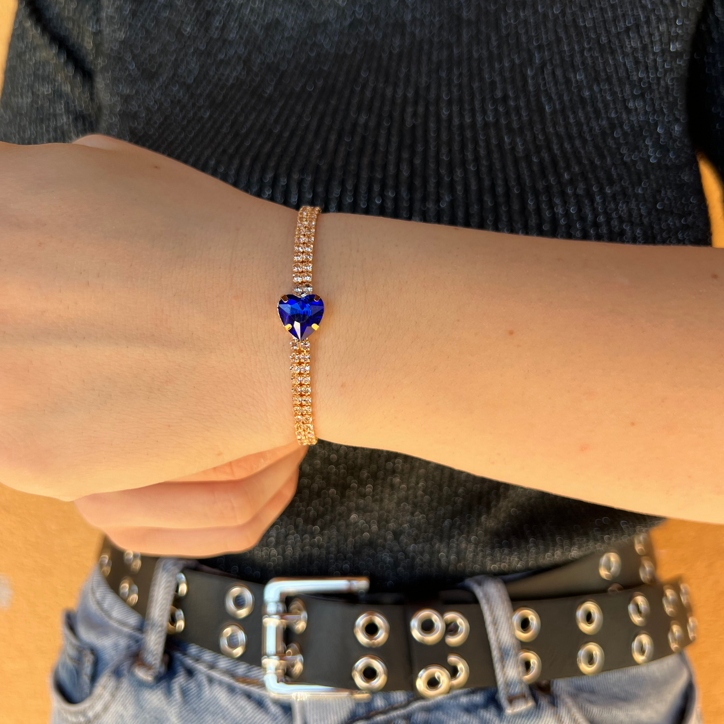 BRACCIALE HEART BLU