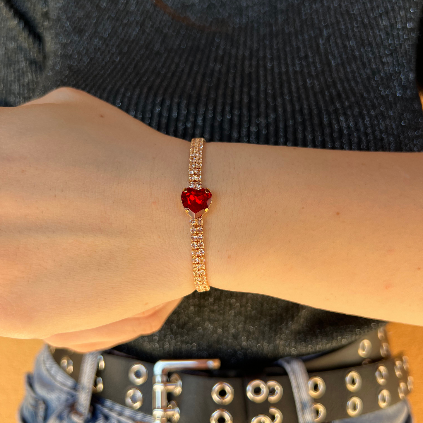 BRACCIALE HEART ROSSO