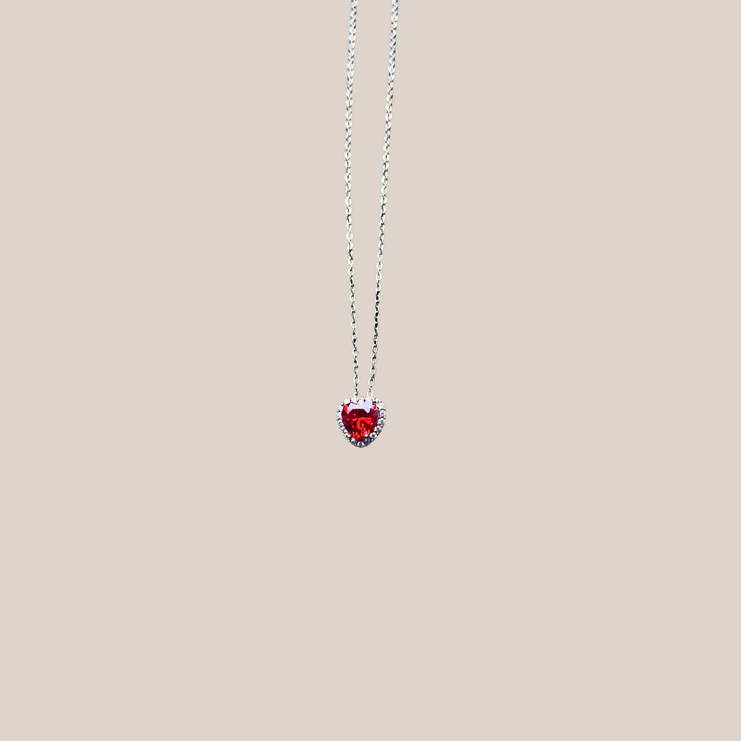 COLLANA HEART ROSSA